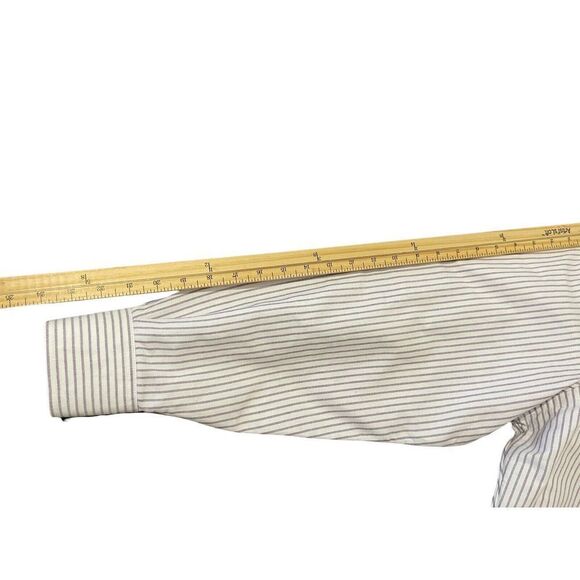 INDIVIDUALIZED SHIRTS Dress Shirt Purple White Contrast Eyelet Collar Size 16.5 - Picture 8 of 10